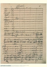 ANTONIN DVORAK MUSIC MANUSCRIPT POSTER